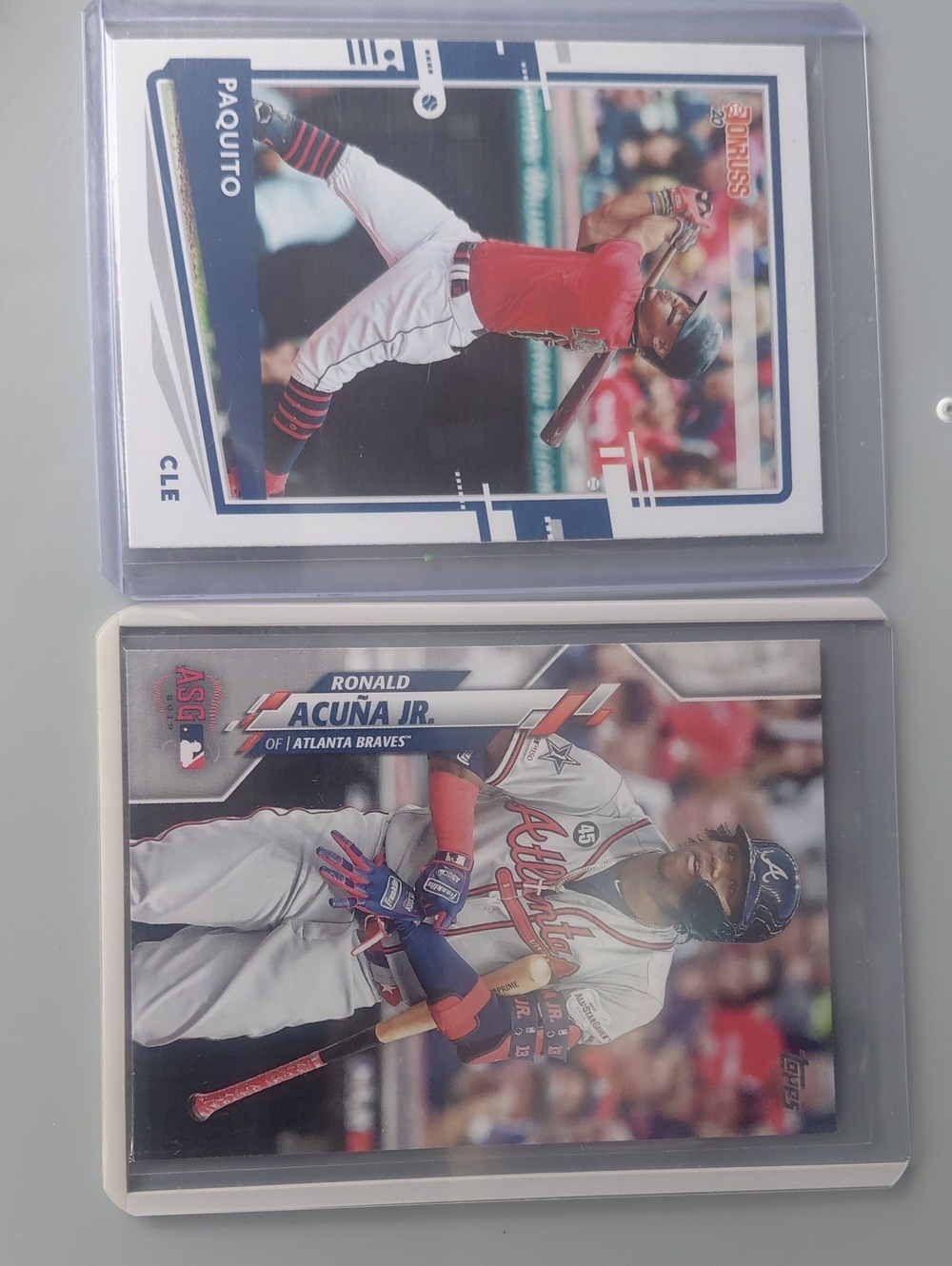 Topps Ronald Acuña Jr. Card – Blue & Red & White